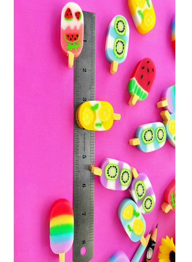 Jsehchya 24PCS Cute Fun ice Cream Erasers for Kids Bulk,Back to School Party Gifts (Ice-Cream, Big) - Image 2